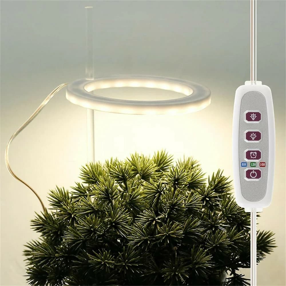 5PCS Full Spectrum Dimmable USB LED Grow Light Plant Growing Indoor Plants Ring Lamp — view 5