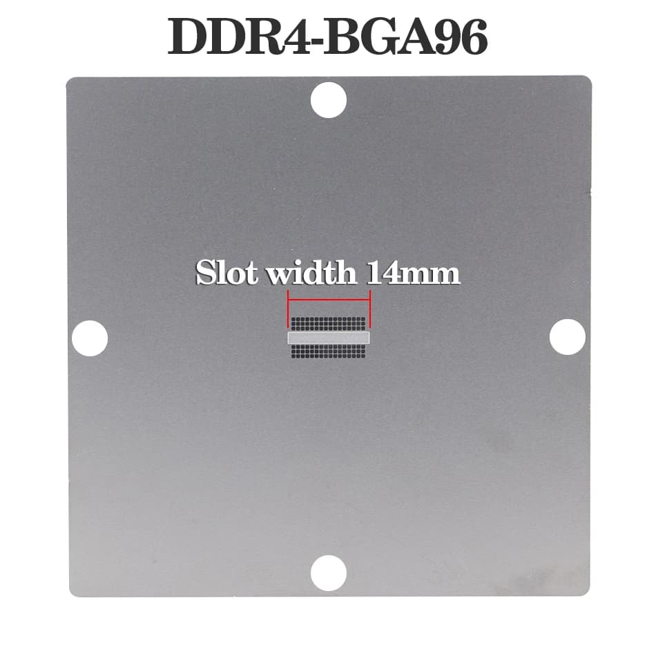 12/14/21pcs BGA memory template90mmx90mm DDR2-3  DDR3-2 DDR5 BGA96 BGA78 DDR4 memory chip repair template leakage bead fixture — view 2