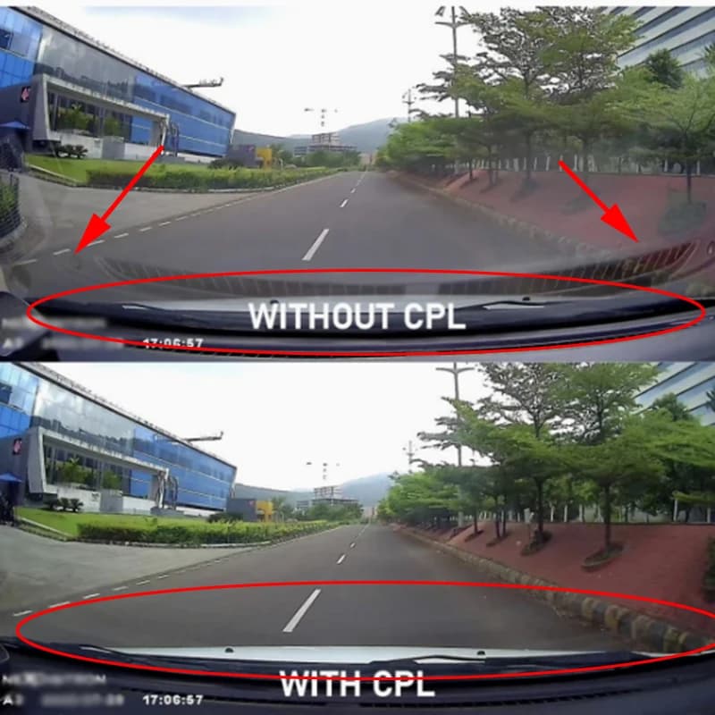 for 70mai Dash Cam 4K Omni X800 CPL Filter Reduce Glare Reflection Enhance Contrast  for 70mai Rear Cam CPL Filter — view 4