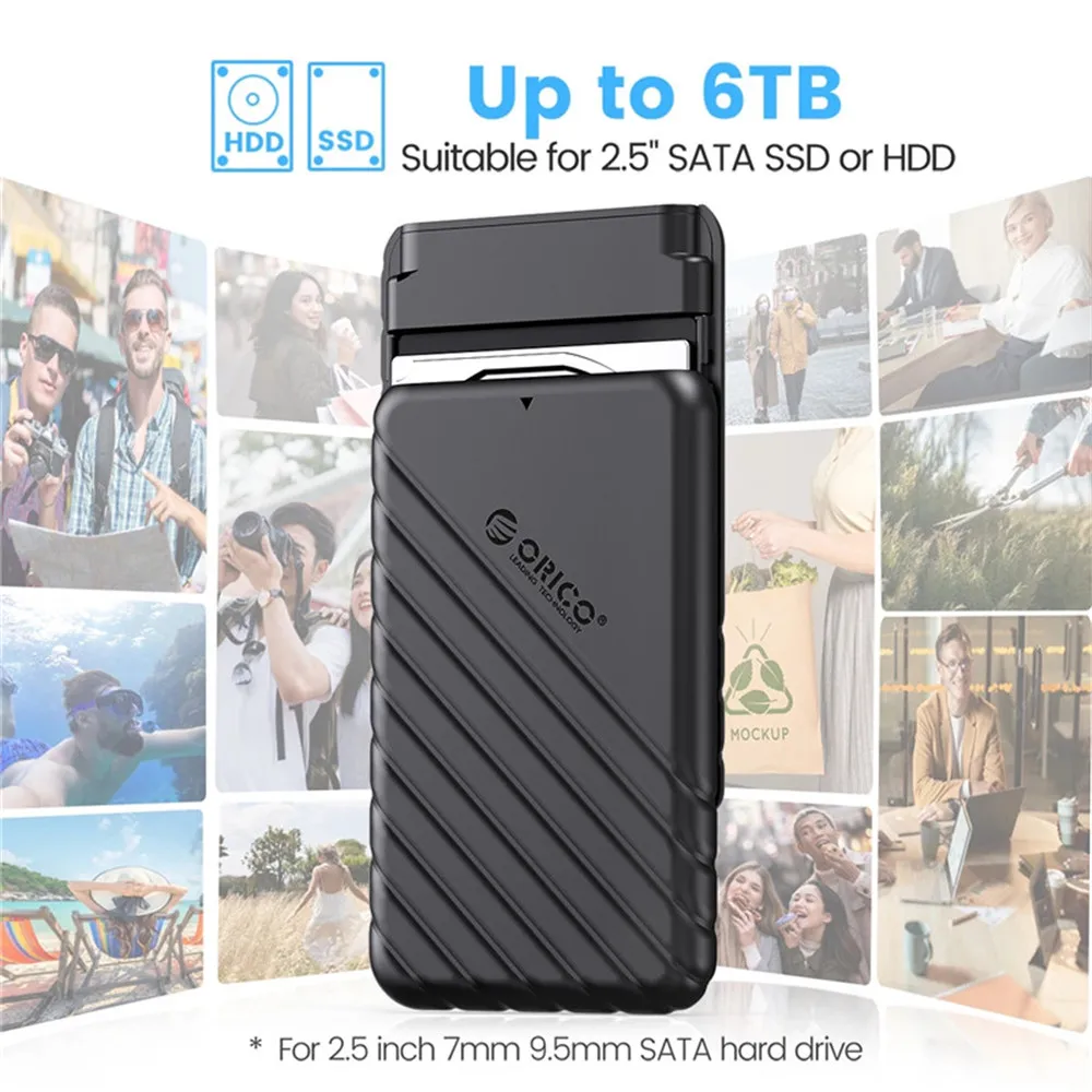 ORICO HDD Case 2.5'' SATA to USB 3.0 Hard Drive Enclosure for 2.5 Inch SSD Disk HDD Box 6TB Storage Case External HDD Enclosure — view 4
