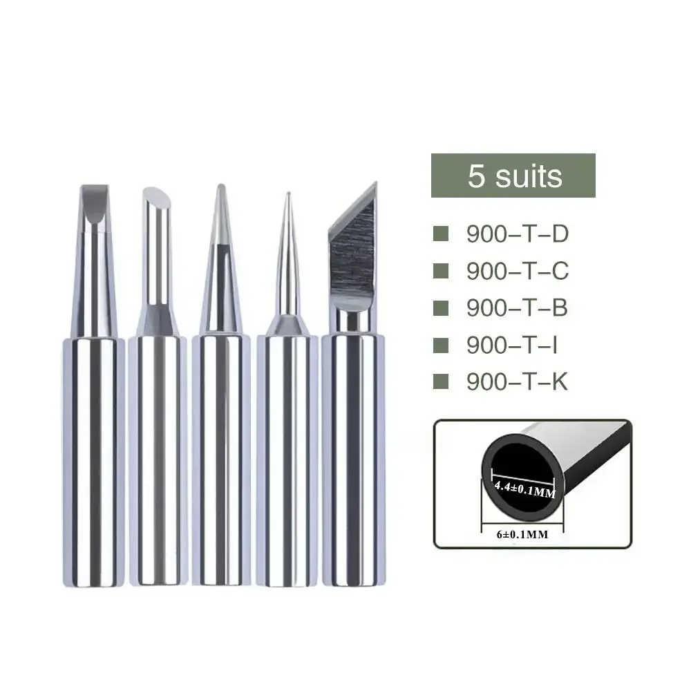 5PCS/10PCS Soldering Iron Tips Soldering Iron Head Set DIY Electric Soldering Iron Replacement Tip Repair — view 5