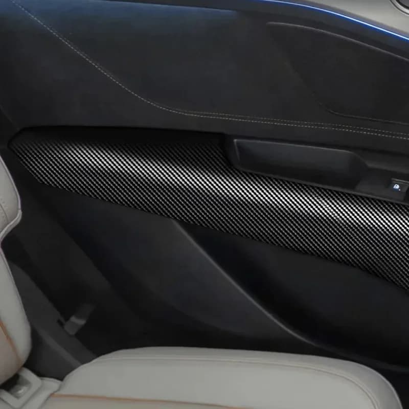 1-2pcs Nano Carbon Fiber Car Sticker Paste Protector Strip DIY Automotive Protective Film Auto Door Sill Side Anti Scratch Tape — view 2