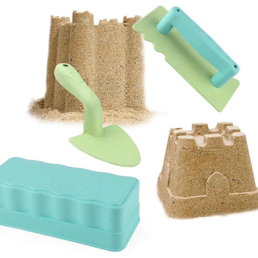 3 pieces of snow beach toy sand fun brick sand castle mold for winter and summer build snow outdoor children's birthday toy gift — view 2