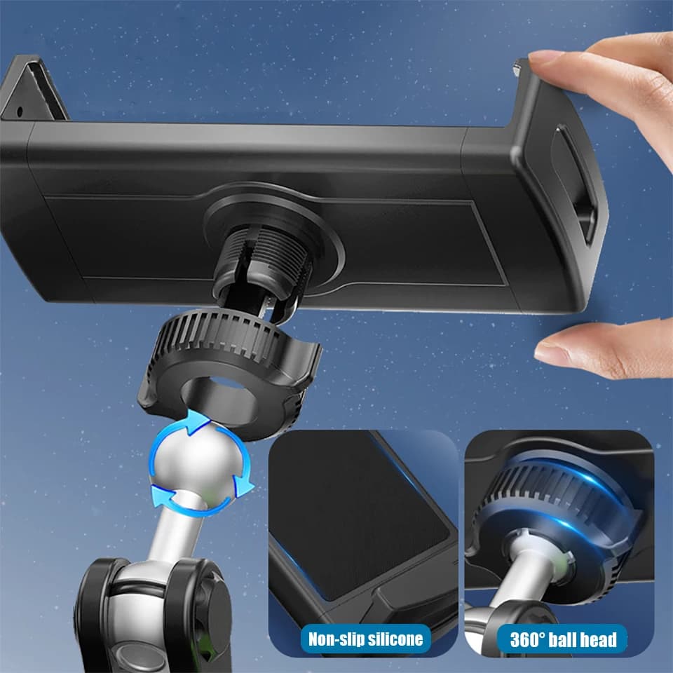 Universal Metal Tablet Phone Holder in Car Ball Head Bracket Suction Cup Mount 360 Rotation Stand for iPad 12.9" Samsung Xiaomi — view 6