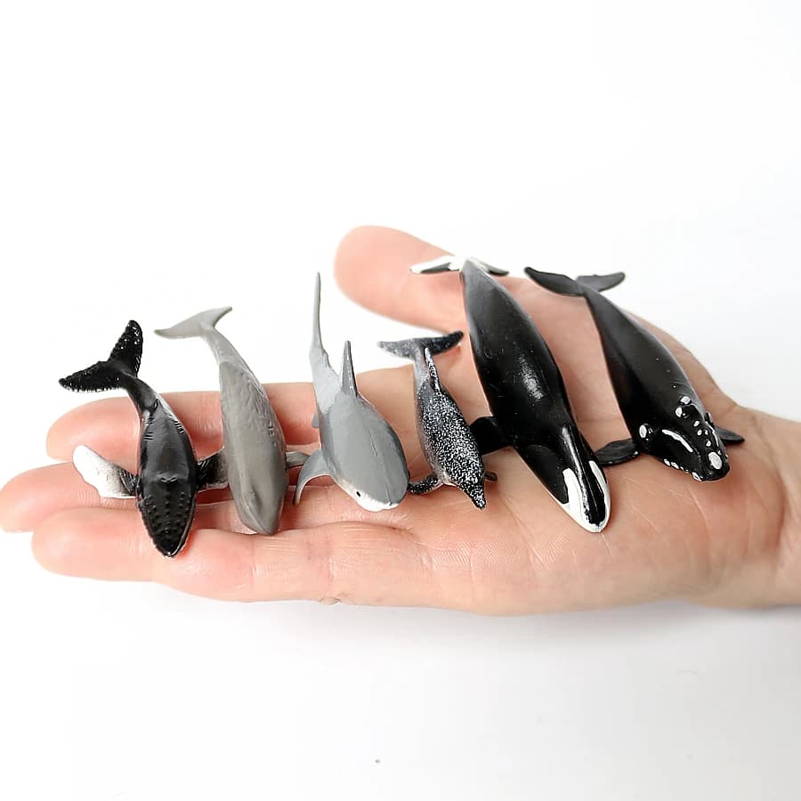 Realistic Mini Sea Animal Figures Dolphin Sharks Whales Octopus Turtle  Stingray Ocean Animals Figurine Cake Topper Kid Toy Gift — view 6