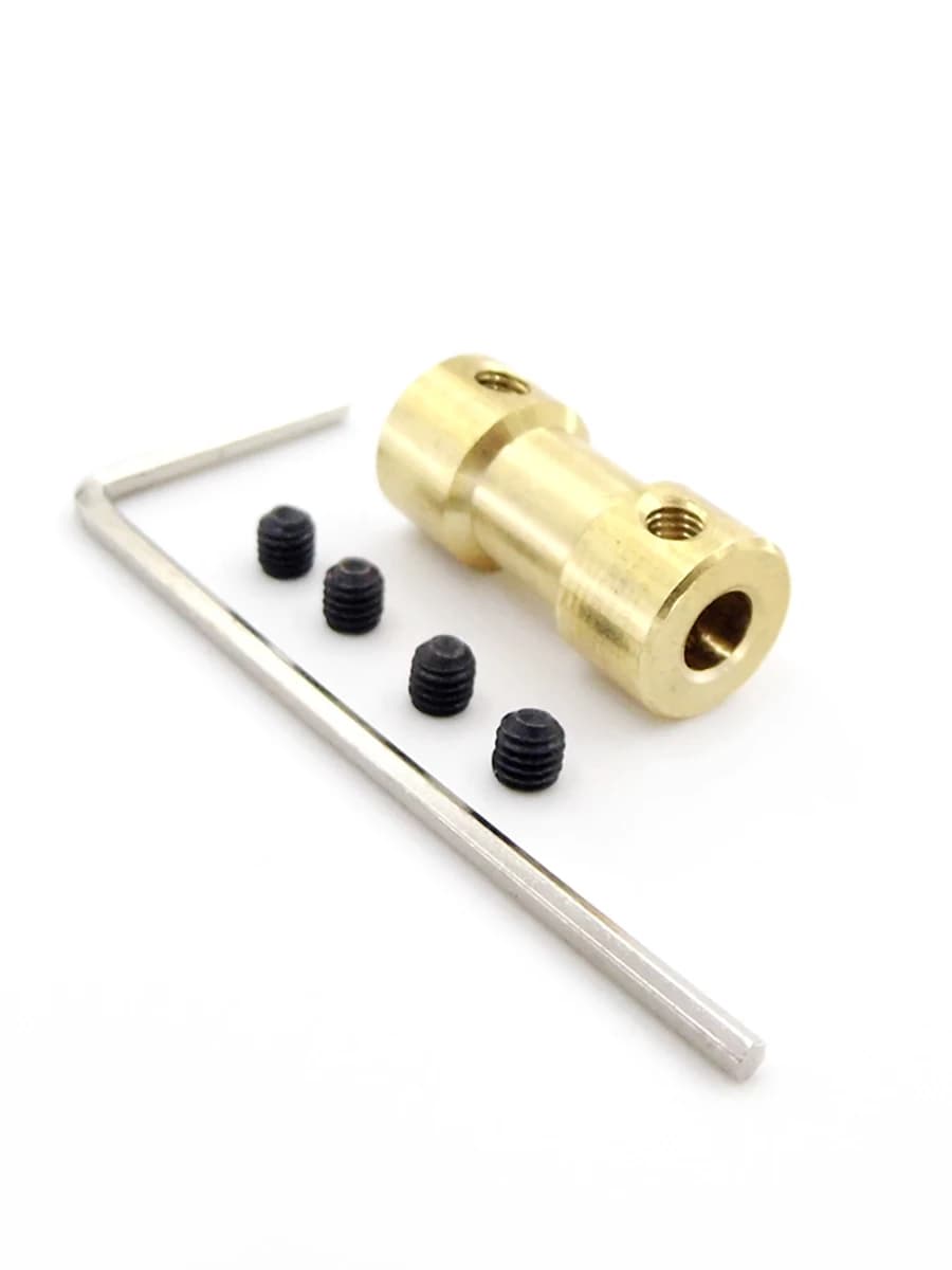 1PC 2mm 2.3mm 3mm 3.175mm 4mm 5mm 6mm Motor Shaft Coupling Copper Joint Coupler Connector for RC Boat Marine Car Robot — view 2
