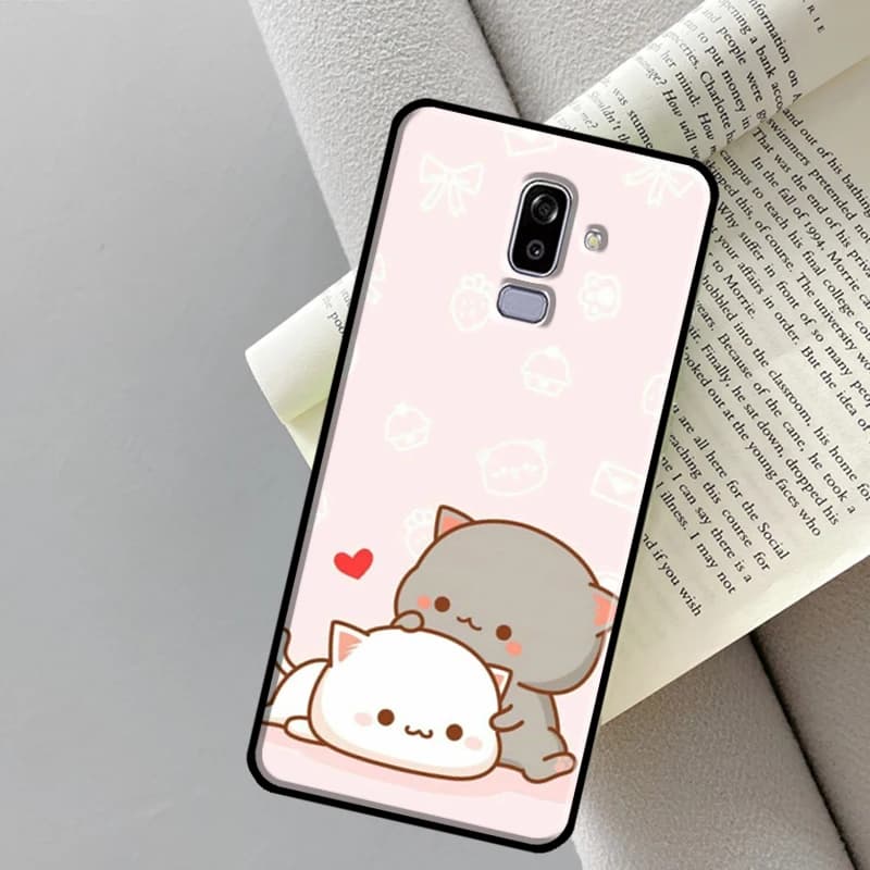 Cute Kawaii Cat Case For Samsung Galaxy J4 J6 Plus A6 A7 A8 A9 J8 2018 A3 A5 J1 2016 J3 J5 J7 2017 Cover — view 5