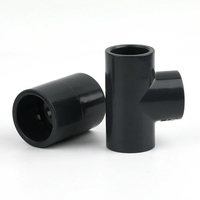 1Pc I.D 20~63mm Dark Grey UPVC Direct 90 Degree Elbow Aquarium Garden Irrigation Tee Water Tube Joint Fittings PVC Pipe End Cap — view 5