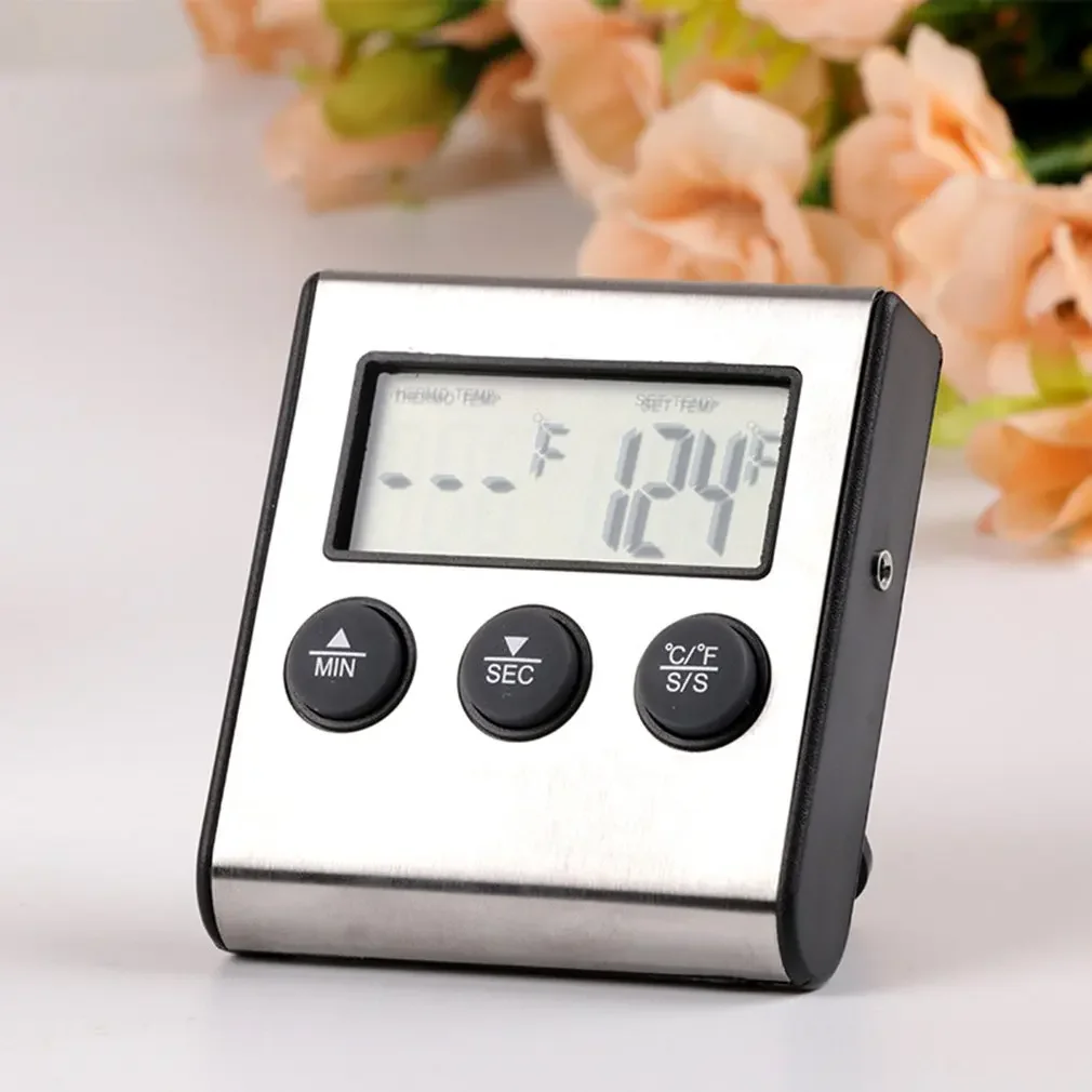 Tp700 Digital Remote Wireless Food Kitchen Oven Thermometer Probe For BBQ Grill  Oven Meat Timer  Temperature  Manually Set — view 2
