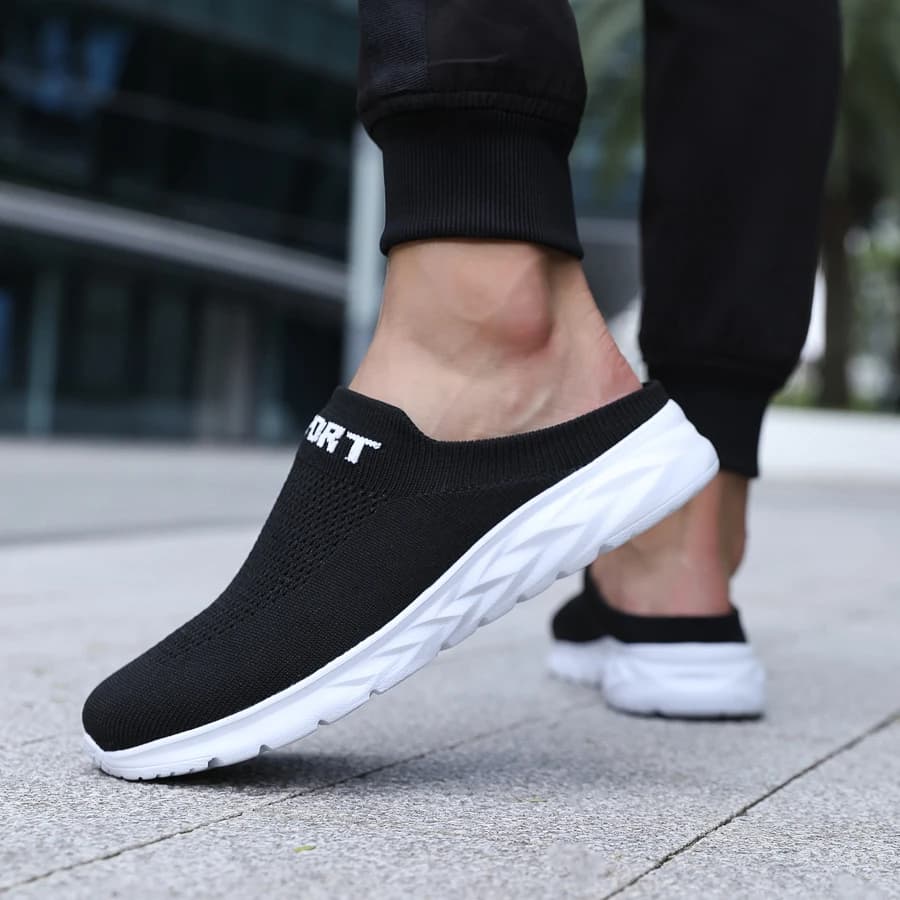 Men Slippers Summer Breathable Home Indoor Slippers Men Flats Thick Bottom Lightweight Slides Fashion Outdoor Walking Shoes — view 5