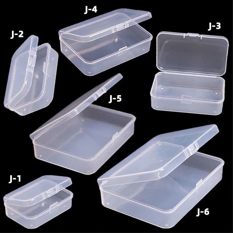 20/5Pcs Mini Items Organizers Storage Container Packaging Box Rectangle Plastic Jewelry for Earrings Rings Beads Collecting Part — view 2