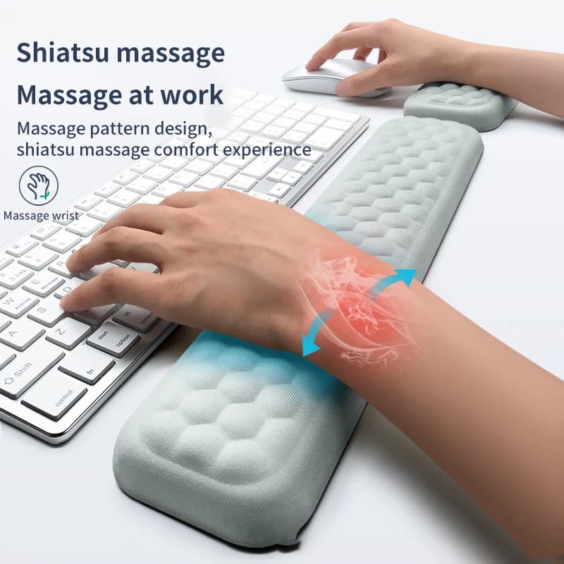 Mousepad Ergonomic Keyboard Mouse Wrist Rest Office Typing Protection Relax Wrist Memory Foam Mouse Pad Computer Laptop Desk Mat — view 3