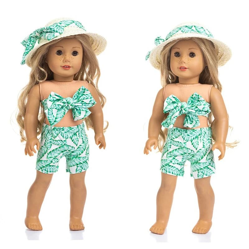 18" American Og Girls Doll Clothes Tie A Knot Shirt Fashion Pants Baby Dolls Outfits Children Girl New Year Gifts — view 2