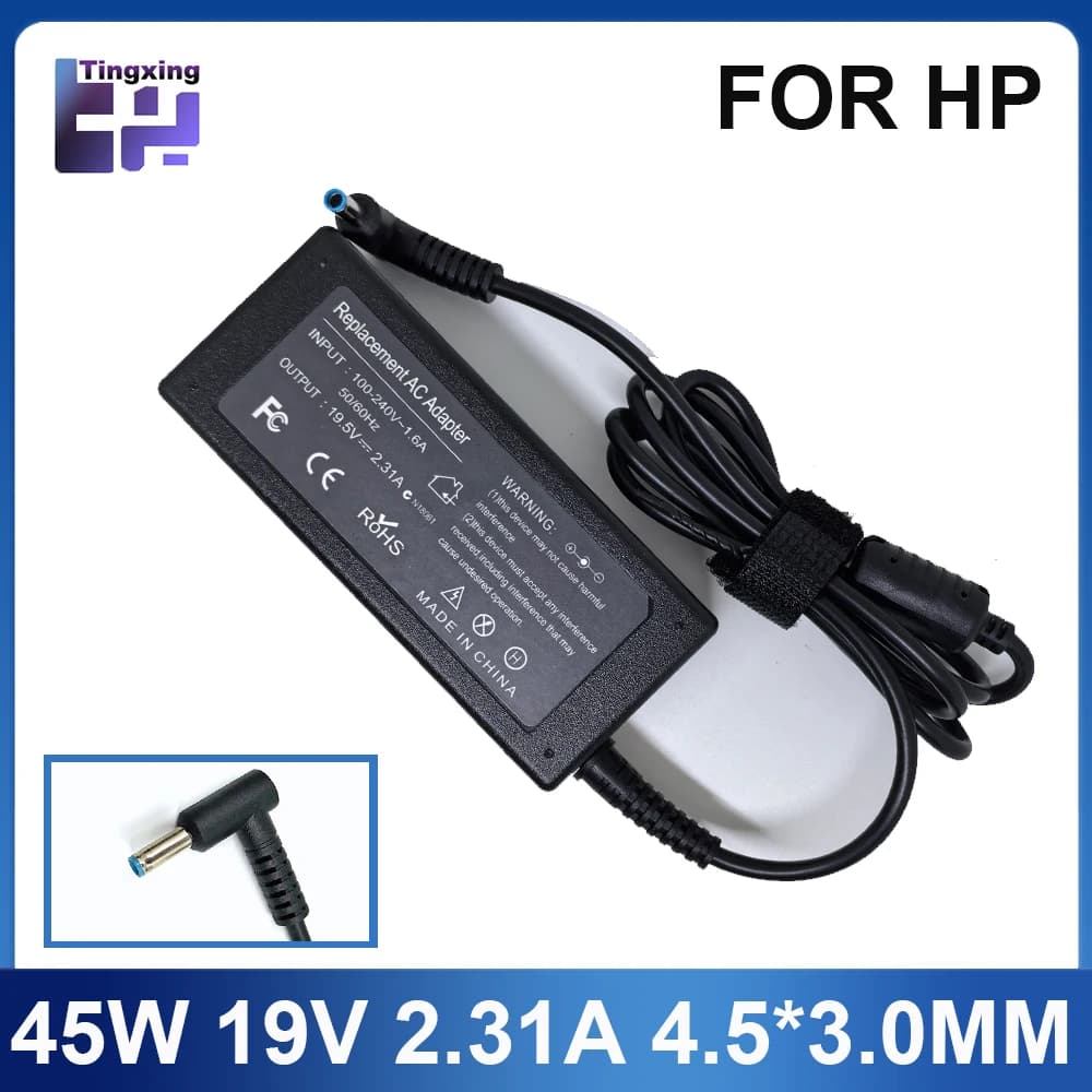 Laptop Adapte19.5V 2.31A 45W 4.5*3.0mm Laptop Charger Adapter For HP Stream X360 13 14 Pavilion 854054-001 741727-001 740015-001