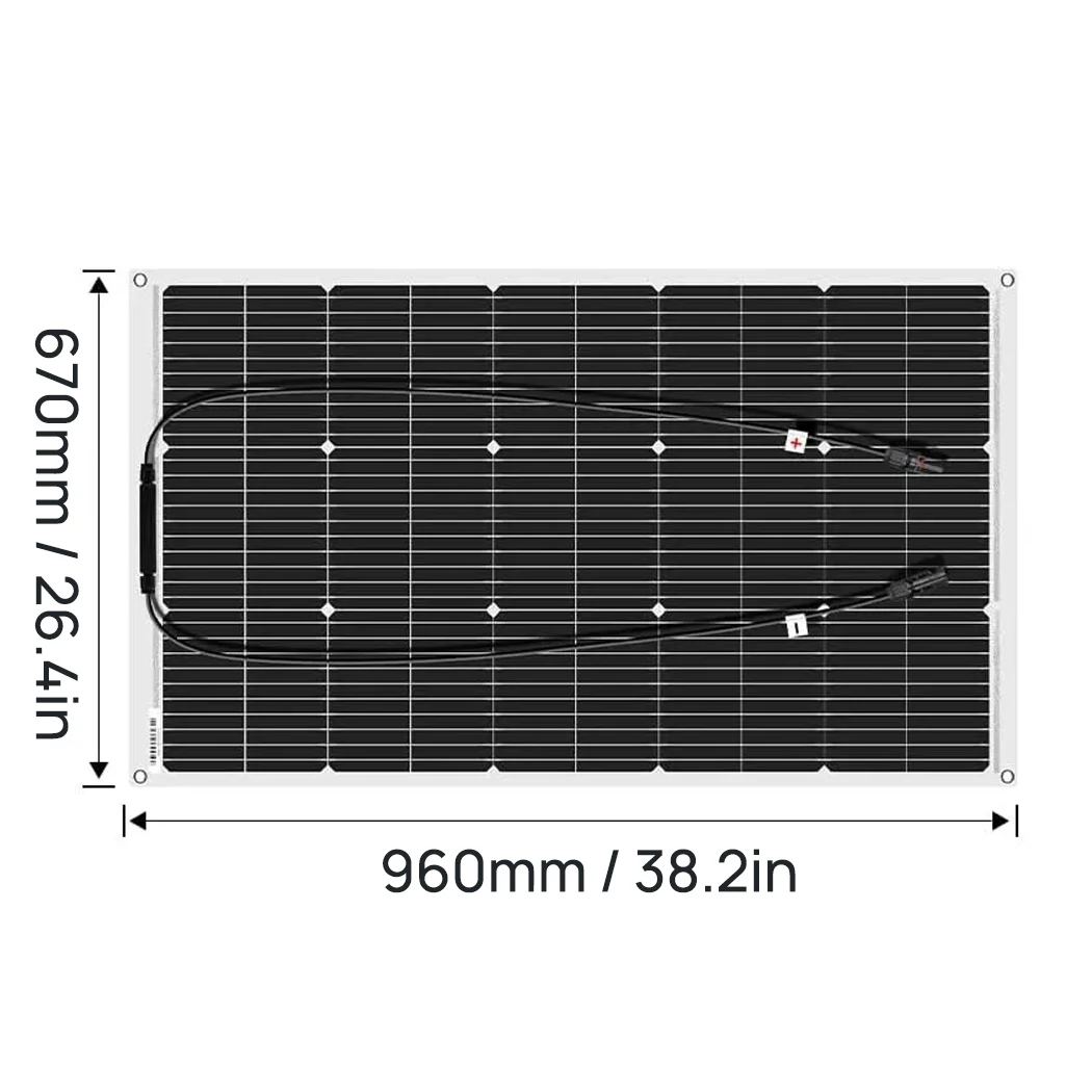 PORIYA 400W 12V  Flexible Solar Panel Mono Home Caravan Camping Charging 20A Controller — view 2