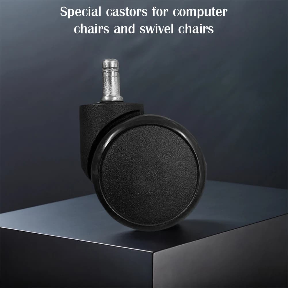 5PCS Office Chair Casters 60mm Universal Rolling Casters Wear Resist Small Rolling Caster Set Replacemen Furniture Wheels Roller — view 4