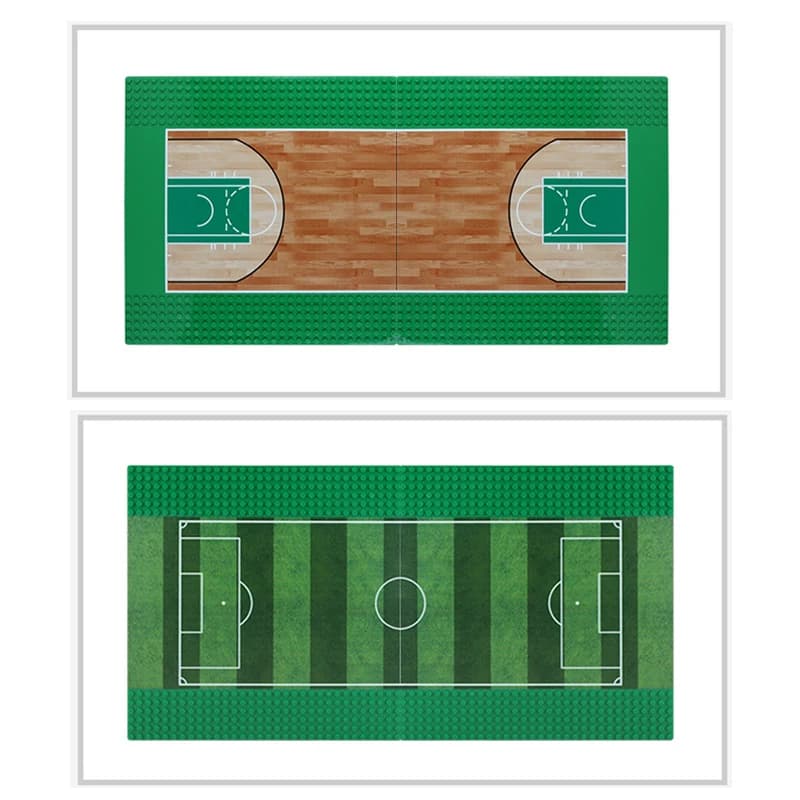 City Street View Road BasePlate Building Blocks 32*32 Dots Blocks DIY Toys Parking Lot Football Basketball Court Mini Bricks — view 3