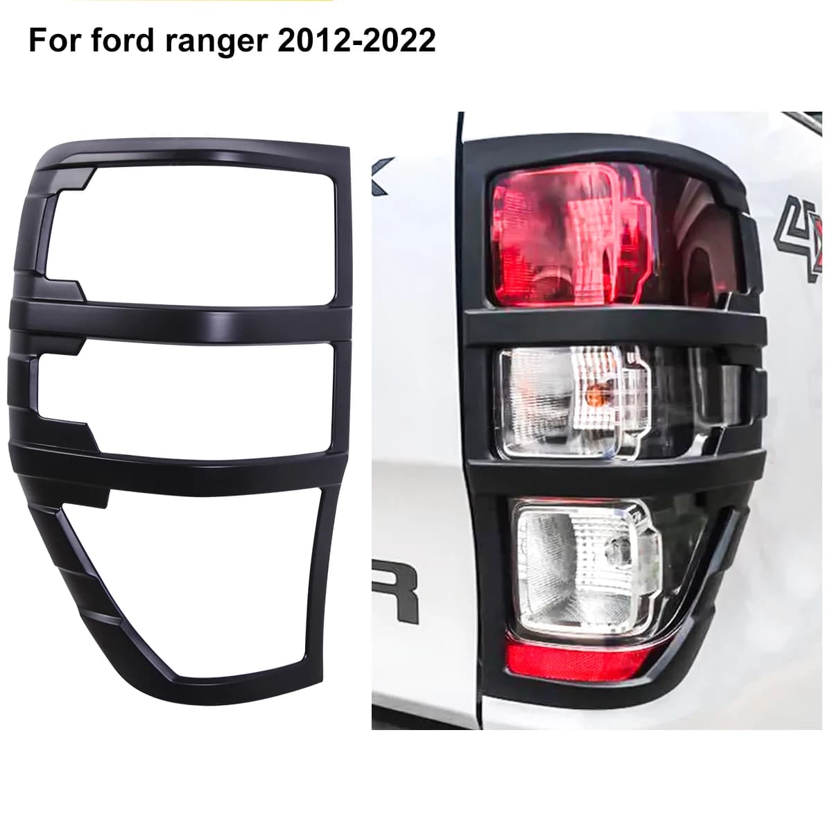 Tail Light Cover Taillight Protector Guard  For Ford Ranger 2012-2022 Wildtrak LIMITED XLT XLS XL Car Accessories — view 5
