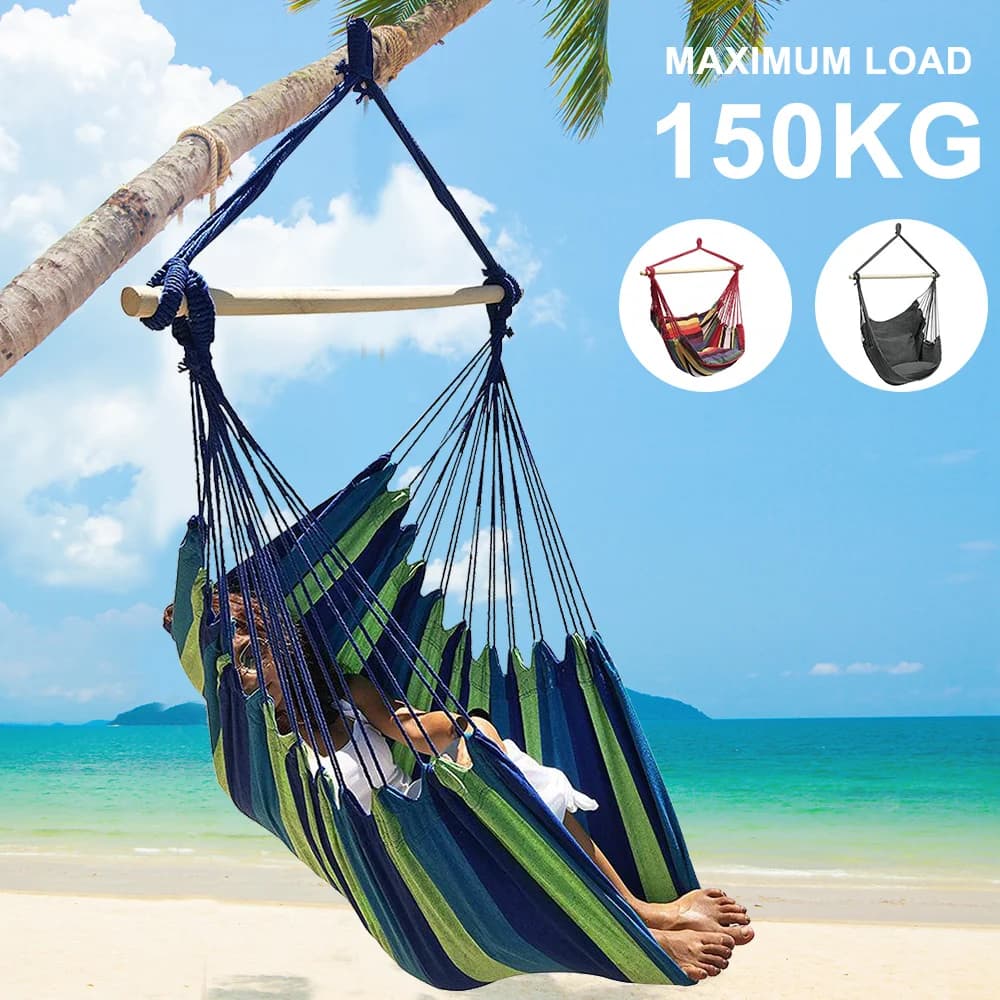 Portable Swing Chair Garden Outdoor Camping Cushion Portable New Model  Multiple Color Options — view 3