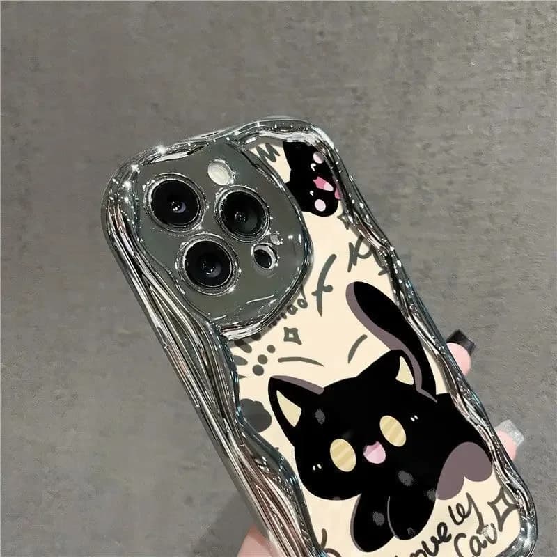 Probe Black Cat Phone Case For Samsung Galaxy S26 S25 S25PLUS S24FE S25ULTRA S24Ultra S20FE S21 S24 Plus Soft Silicone Cover — view 5