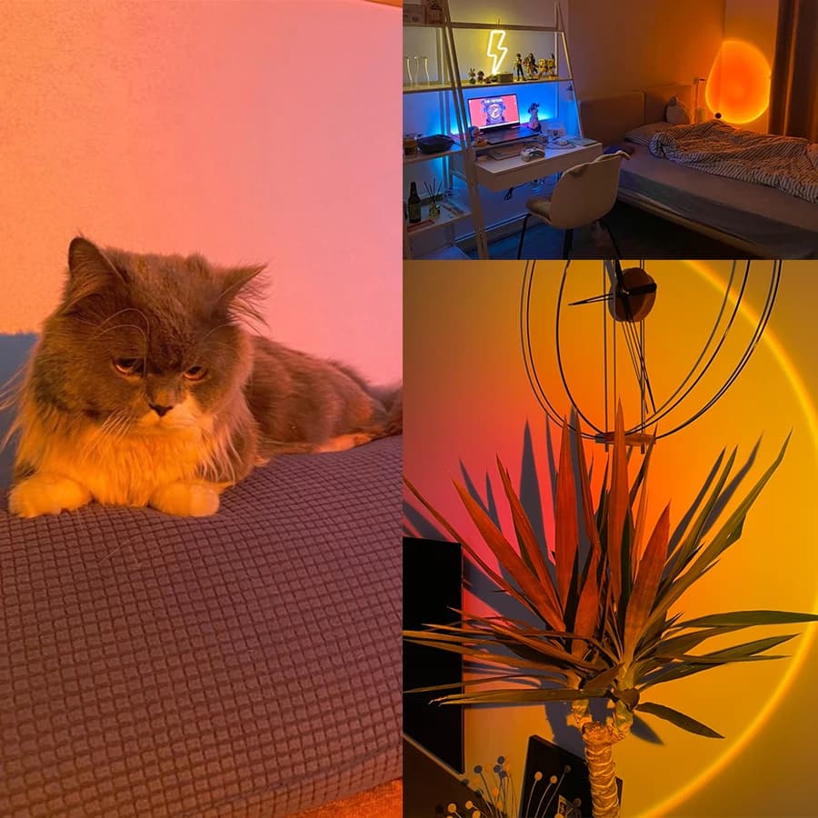 Tuya Smart Sunset Lamp Night Light Sunset Projector Smart Life APP Remote Led Lights Room Decoration Photography Birthday Gift — view 5