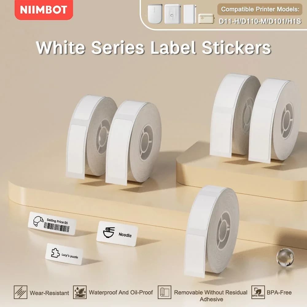 NiimBot D11/D110/D101 Glow-in-the-dark Switch Home Stickers Thermal Label Roll Printing Paper for Thermal Label Printer