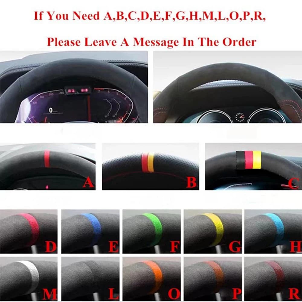 Customized Car Steering Wheel Braid Cover Leather For Toyota Avalon Camry 2018-2019 Crown 2018-2019 Corolla 2018-2020 RAV4 2019 — view 6