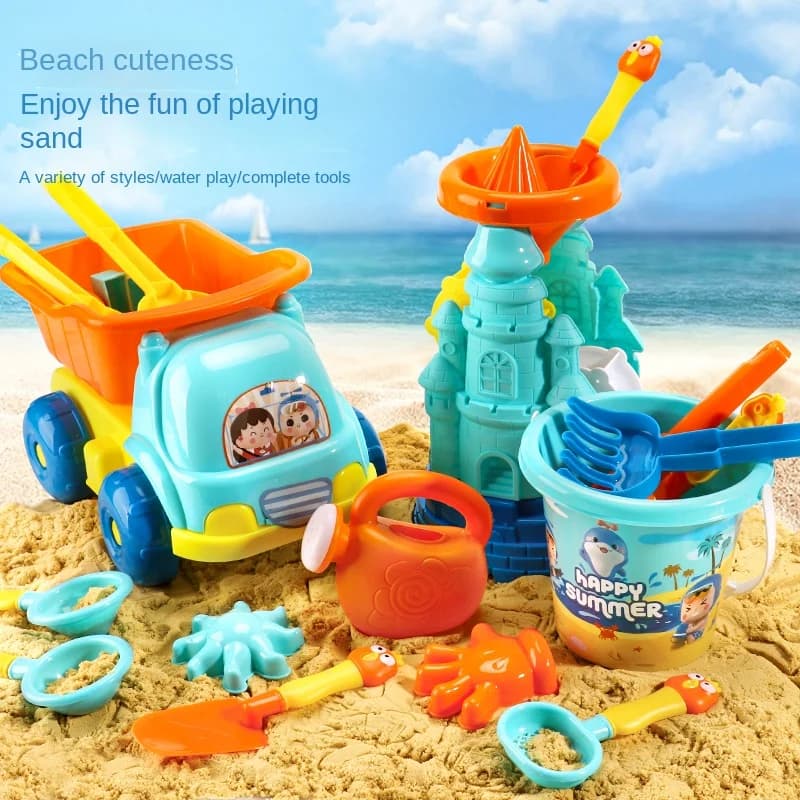 Children's beach toys, baby beach play, sand digging and earth digging tool set