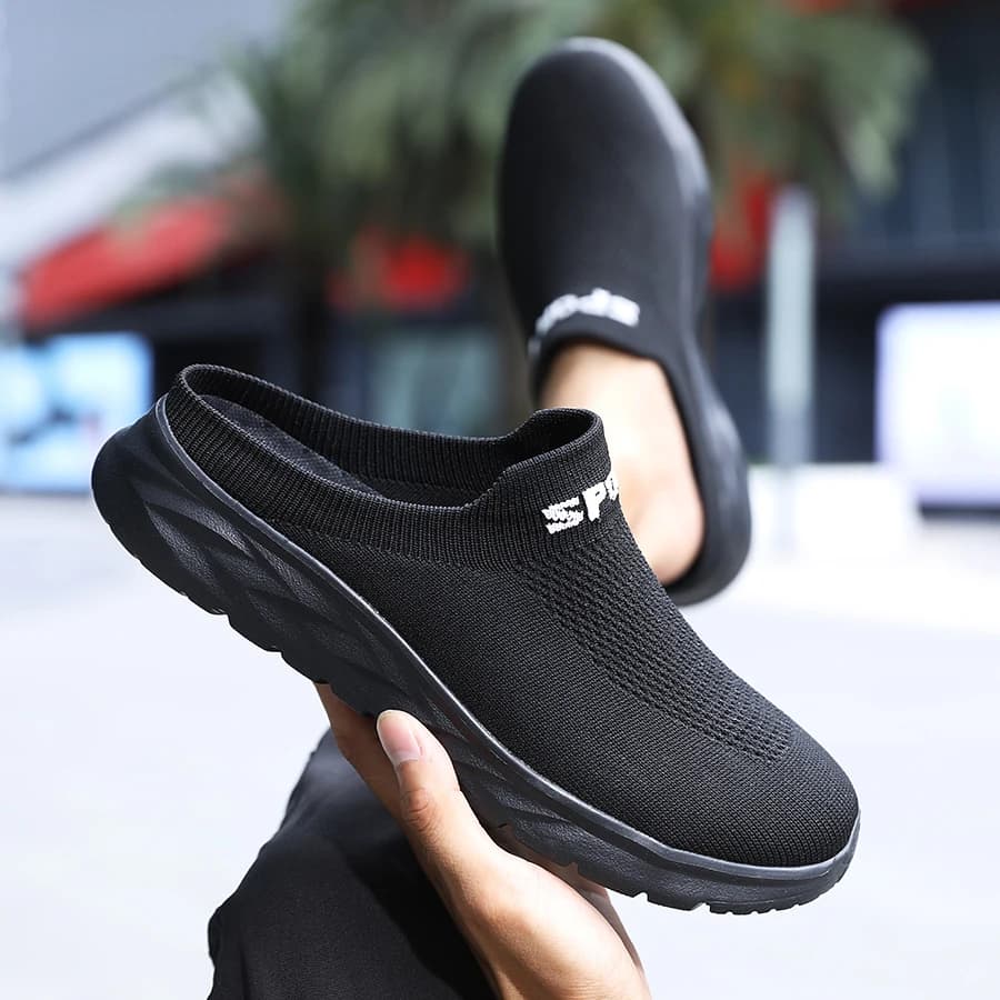 Men Slippers Summer Breathable Home Indoor Slippers Men Flats Thick Bottom Lightweight Slides Fashion Outdoor Walking Shoes — view 2