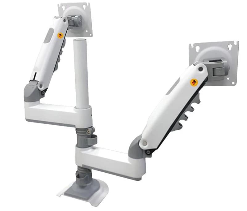 NB H180 Double Monitor Desk Holder Arm Gas Spring Full Motion 17'-27' LCD TV Mount Ergonomic Dual Arm Clamp Bracket 2-9kgs Each — view 5