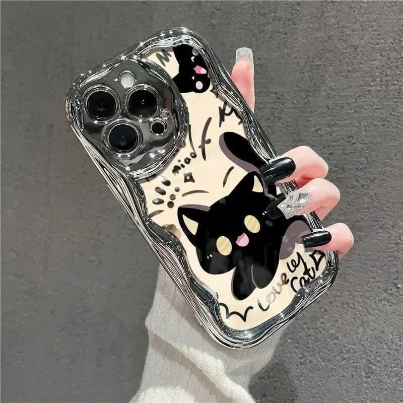 Probe Black Cat Phone Case For Samsung Galaxy S26 S25 S25PLUS S24FE S25ULTRA S24Ultra S20FE S21 S24 Plus Soft Silicone Cover — view 4