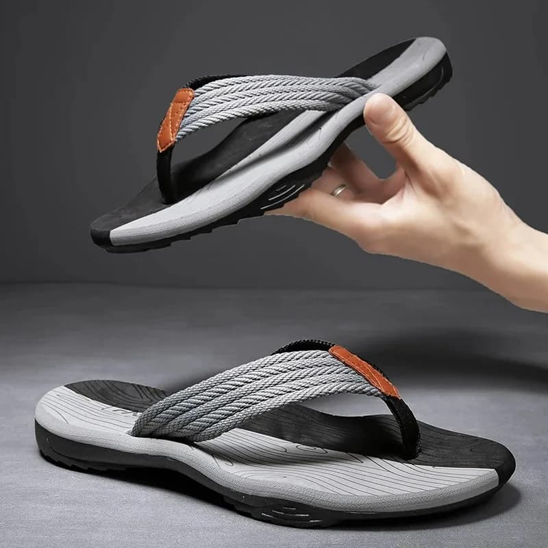 Men Slippers Summer Flip Flops Brand Fashion Outdoor Comfortable Casual Slides Shoes Non-slip Beach Men Sandals — view 2
