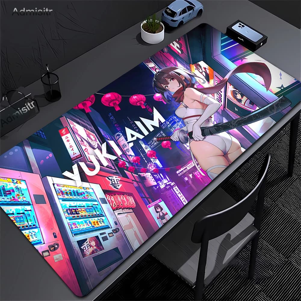 XXL Mouse Pad YUki Aim Gaming Speed Mouse Mat Game Premium Anime Girl Mousepad Professional E-Sports Gamer Desk Mat Keyboard Mat — view 3