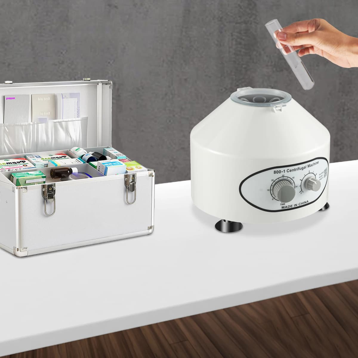 220V Centrifuge Machine，20ml*6 Test Tubes, Laboratory Electric Table Centrifuge for Blood Separation,Plant Extraction,etc — view 5