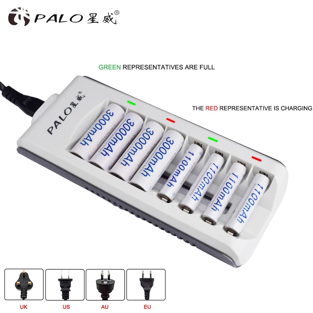 PALO 4-16Pcs AAA Rechargeable Battery 1.2V 1100mAh Ni-MH NiMH Rechargeable AAA Batterie for Flashlight Toys Remote Control Mouse — view 5