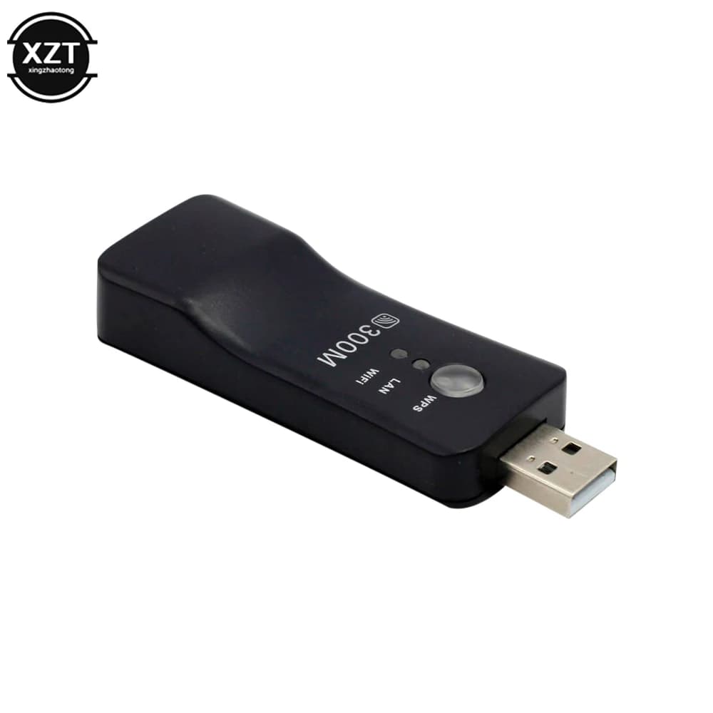 NEWEST 300Mpbs USB Wireless WiFi Smart TV Network Adapter Universal HDTV RJ45 Lan Port Repeater AP WPS for Samsung Sony TV — view 4