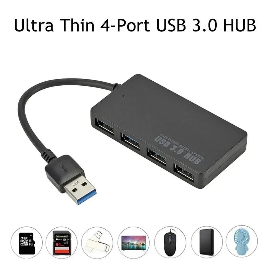 YIGETOHDE High Speed USB 3.0 HUB Multi USB Splitter 4 Ports Expander Multiple USB Expander Computer Accessories For Laptop PC — view 3