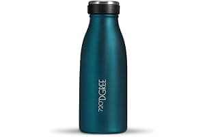 720°DGREE Botella Agua Acero Inoxidable “milkyBottle“ – 350ml - Sin BPA Free, Antigoteo y Prueba de Fugas - Frasco térmico, Cantimplora Aislada - Bebida con Gas, Deporte, Escuela, Gimnasio, Exteriore