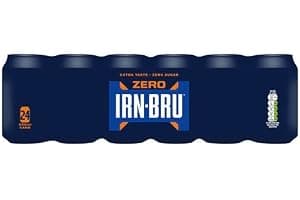 IRN-BRU Zero, No Sugar & Low Calorie Fizzy Drinks Multipack 24 x 330ml Cans