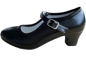 La Senorita | Zapatos de Flamenco para Niña y Mujer | Variedad de Tallas y Colores Disponible | para Sevillanas y Clases de Baile Zapatos de Gitana