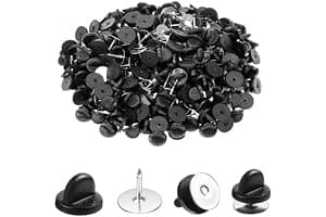 50 Pares Broche de Goma para Insignia, Pasadores de Goma para Solapa, Embrague de Mariposa con Pasador de Seguridad, para Broches, Solapas, Sombreros, Uniformes, Insignias, Alfileres de Corbata