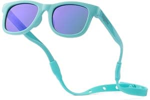 BABY SUNNIES Gafas de sol para bebé con correa, irrompibles y flexibles, para bebés de 0 a 24 meses