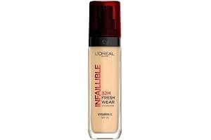 L'Oréal Paris, Base de maquillaje Líquida Infaillible 32h Fresh Wear, Para todo tipo de piel, Larga duración, cool rose, 30 ml
