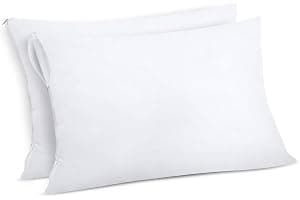Utopia Bedding Protector de Almohada Impermeable 40x70 cm (Juego de 2) con Cremallera, Funda Almohada Certificado Oeko-Tex