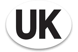UK Oval Sticker for Cars, Vans, Trucks - Self-adhesive UK sticker - UK Car Stickers for Europe - SIGNS247®