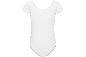 HIPPOSEUS Maillot de Ballet Danza para Niña Mangas Corta Ballet Body Leotardos Danza Clásico Gimnasia Ritmica, AM0019DX