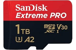 SanDisk Extreme PRO 1TB tarjeta microSDXC + adaptador SD + RescuePro Deluxe, hasta 200 MB/s, con Clase A2 de rendimiento de las aplicaciones UHS-I Class 10 U3 V30