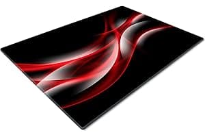 Glass Worktop Savers | Worktop Protectors Heat Resistant | Catering Chopping Boards | Over The Sink Chopping Board | Large | Black Red White
