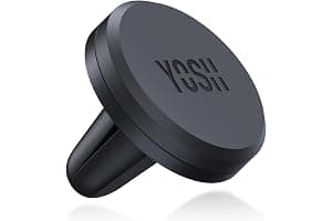 YOSH Car Phone Holder, Magnetic Phone Holder with Strong Upgraded Magnets, Super Stable Air Vent Cradle Compatible with iPhone & Samsung Includes Metal Plates, Car Accessories