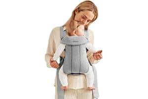 BABYBJÖRN Mochila Porta Bebé Mini, 3D Jersey, Gris Claro